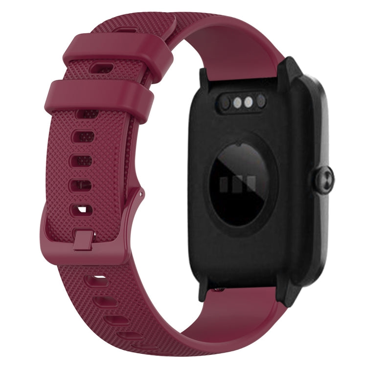 19mm Silicone Plaid Watch Band, For ID205 / Willful SW021