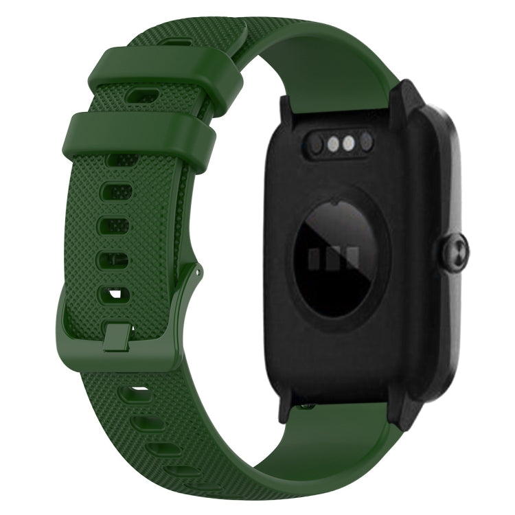 19mm Silicone Plaid Watch Band, For ID205 / Willful SW021