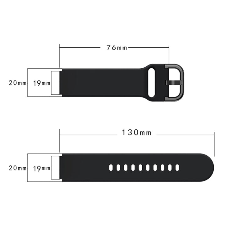 19mm Electroplating Buckle Silicone Watch Band, For ID205 / Willful SW021