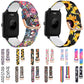 Silicone watch band set showing multiple patterns, with rose-gold clasp details