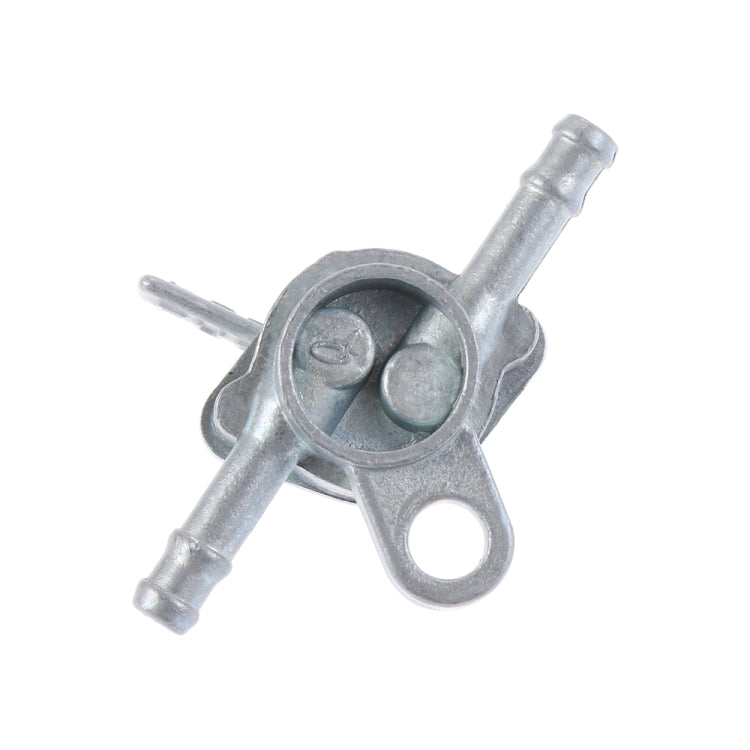 Fuel tap valve switch with round lever dial and two barbed hose ports