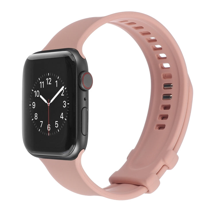 Square Buckle Silicone Watch Band For Apple Watch Series, 7 41mm / 6&SE&5&4 40mm / 3&2&1 38mm, 7 45mm / 6&SE&5&4 44mm / 3&2&1 42mm