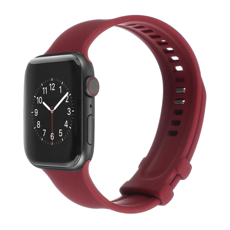 Square Buckle Silicone Watch Band For Apple Watch Series, 7 41mm / 6&SE&5&4 40mm / 3&2&1 38mm, 7 45mm / 6&SE&5&4 44mm / 3&2&1 42mm