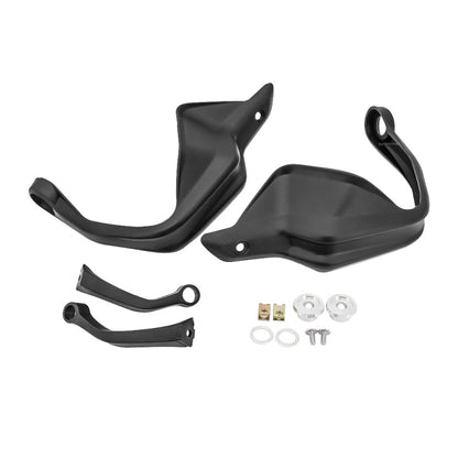 Motorcycle ABS hand guards set, matte black, with brackets and mounting hardware