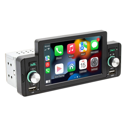 5-inch car Bluetooth MP5 receiver with touchscreen and rotary volume controls