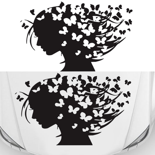 D-956 Butterfly Girl Pattern Car Modified Decorative Sticker, D-956