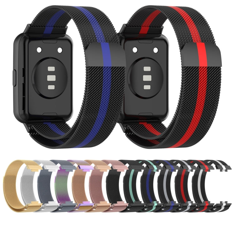 For Huawei Watch Fit 2 Milan Magnetic Stainless Steel Watch Band