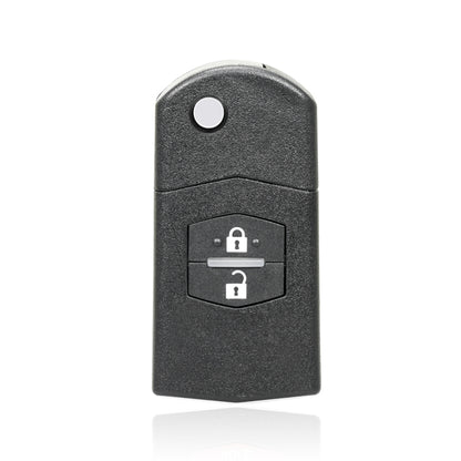 Mazda key fob shell cover, black, with lock/unlock buttons and key ring slot