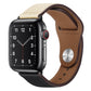 PU Leather Black Buckle Watch Band For Apple Watch Series, 7 45mm / 6&SE&5&4 44mm / 3&2&1 42mm, 7 41mm / 6&SE&5&4 40mm / 3&2&1 38mm