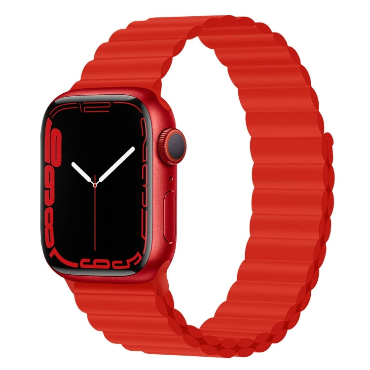 Silicone Magnet Watch Band For Apple Watch Series, 7 45mm / 6&SE&5&4 44mm / 3&2&1 42mm, 7 41mm / 6&SE&5&4 40mm / 3&2&1 38mm
