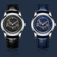 Sanda 7001 Leather Strap Luminous Waterproof Mechanical Watch