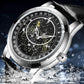 Sanda 7001 Leather Strap Luminous Waterproof Mechanical Watch