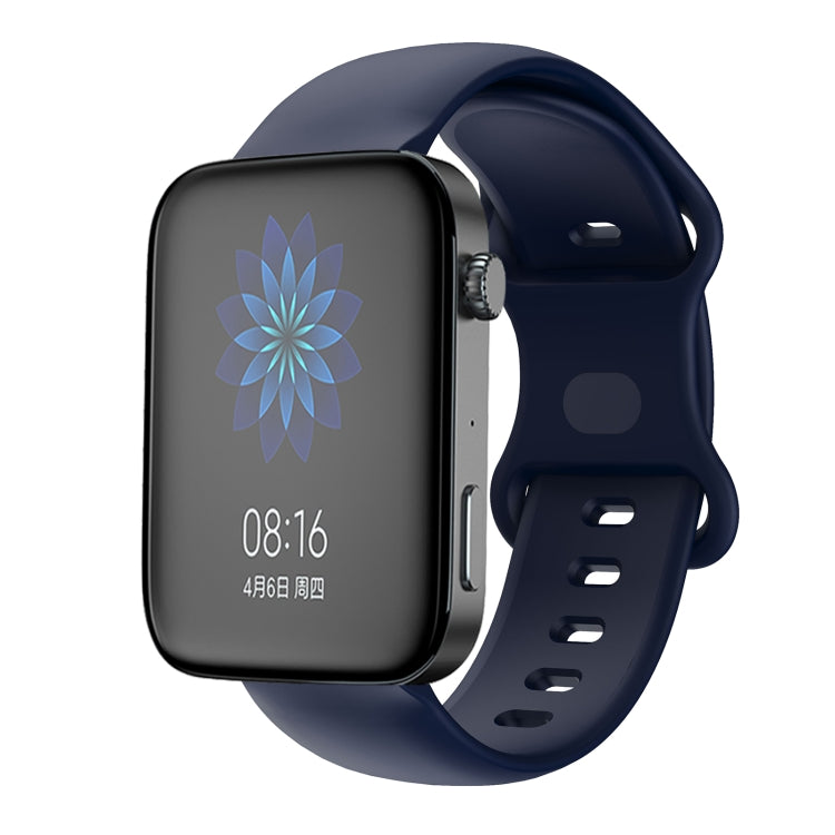 Butterfly Buckle Silicone Watch Band, For Xiaomi Mi Watch 18mm