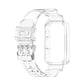 Integrated transparent silicone watch band, clear transparent design, clasp detail