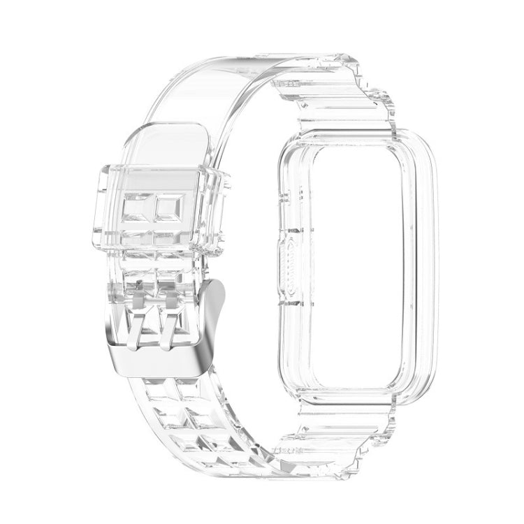 Integrated transparent silicone watch band, clear transparent design, clasp detail