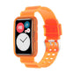 Integrated transparent silicone watch band, transparent orange, link-style strap