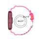 Integrated transparent silicone watch band, transparent pink, adjustable sizing illustration