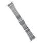 Silver metal mesh link watch strap with foldover clasp
