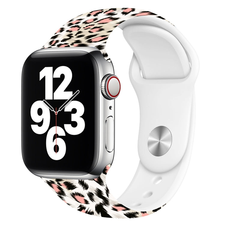 Apple Watch single nail printing band with black-and-white animal print pattern