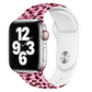 Apple Watch single nail printing band with leopard print in pink and dark tones