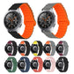 Set of silicone watch bands in assorted colors, ribbed link strap