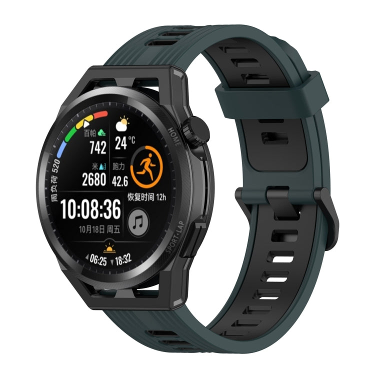 22mm Stripe Two-color Silicone Watch Band, For Honor Watch GS 3