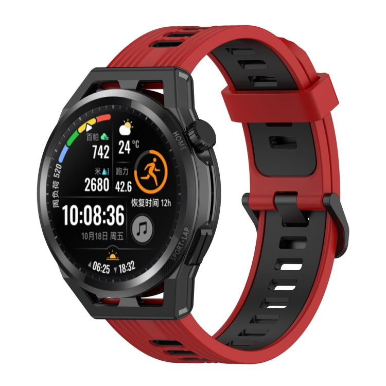 22mm Stripe Two-color Silicone Watch Band, For Honor Watch GS 3