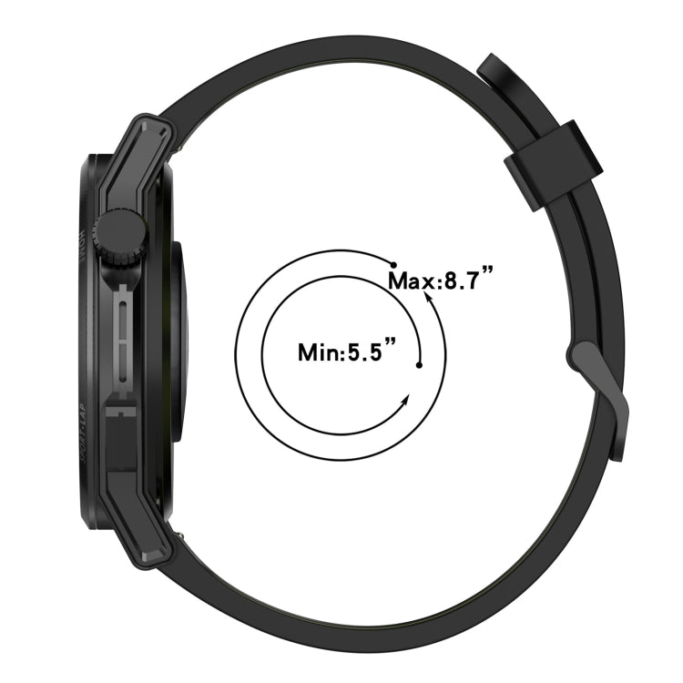 22mm Stripe Two-color Silicone Watch Band, For Honor Watch GS 3