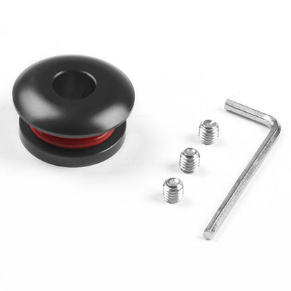 Black car shift knob stopper with red ring, plus mounting hardware and L-wrench