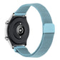 Milan chain metal watch band with light blue mesh and matching clasp