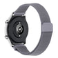 Milan chain metal watch band with dark gray mesh and matching clasp