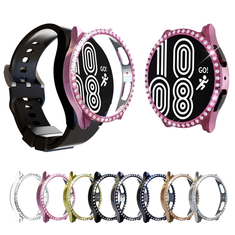 Assorted diamond rhinestone watch case colors with round bezel covers and straps