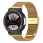 For Huami Amazfit T-Rex 2 Snap-fit Stainless Steel Mesh Watch Band