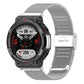 For Huami Amazfit T-Rex 2 Snap-fit Stainless Steel Mesh Watch Band