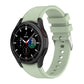 Light green silicone watch band with perforated strap and metal pin for Galaxy Watch