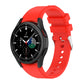 Red silicone watch band with perforated strap and metal pin for Galaxy Watch