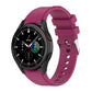 Purple silicone watch band with perforated strap and metal pin for Galaxy Watch