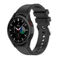 Black silicone watch band with perforated strap and metal pin for Galaxy Watch