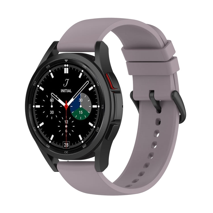 Silicone watch band with buckle, light gray strap and perforated holes