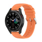 20mm round-tail silicone watch band, orange, metal clasp with flexible band holes
