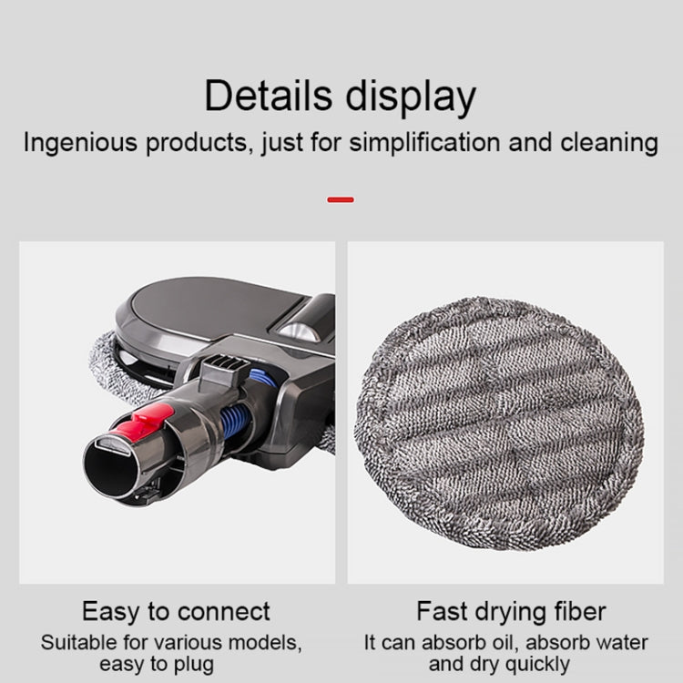 Electric mop cleaning head with microfiber pad and blue intake channel detail