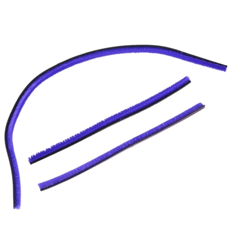 Curved purple velvet strip hose attachment set with two long brush strips
