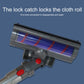 Removable roller brush head with locking cloth roll, silver housing and blue roller