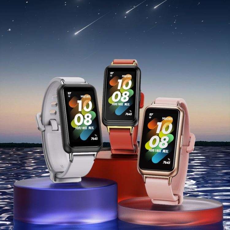 MIJOBS Breathable Silicone Watch Band, For Huawei Band 7 / 7 NFC