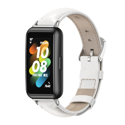 MIJOBS Cowhide Leather Watch Band, For Huawei Band 7 / 7 NFC