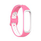 Two-color silicone watch band for Galaxy Fit 2, pink outer with white perforated strap