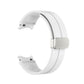 Folding Silver Buckle Silicone Watch Band, For Samsung Galaxy Watch5 40&44mm / Pro 45mm