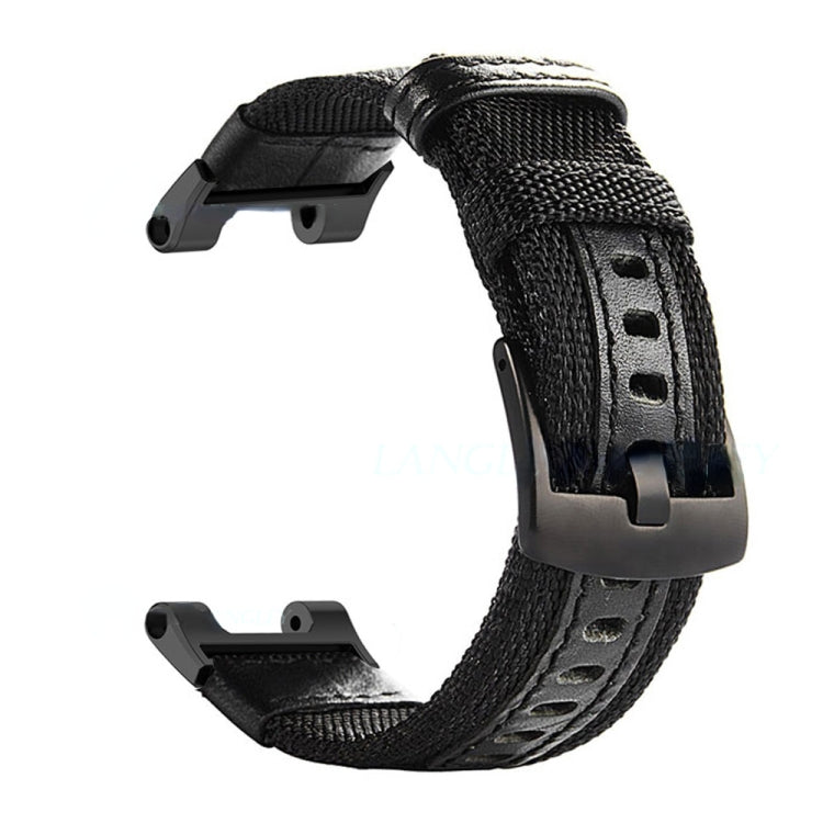Leather Nylon Watch Band, For Amazfit T-Rex / T-Rex Pro / Ares