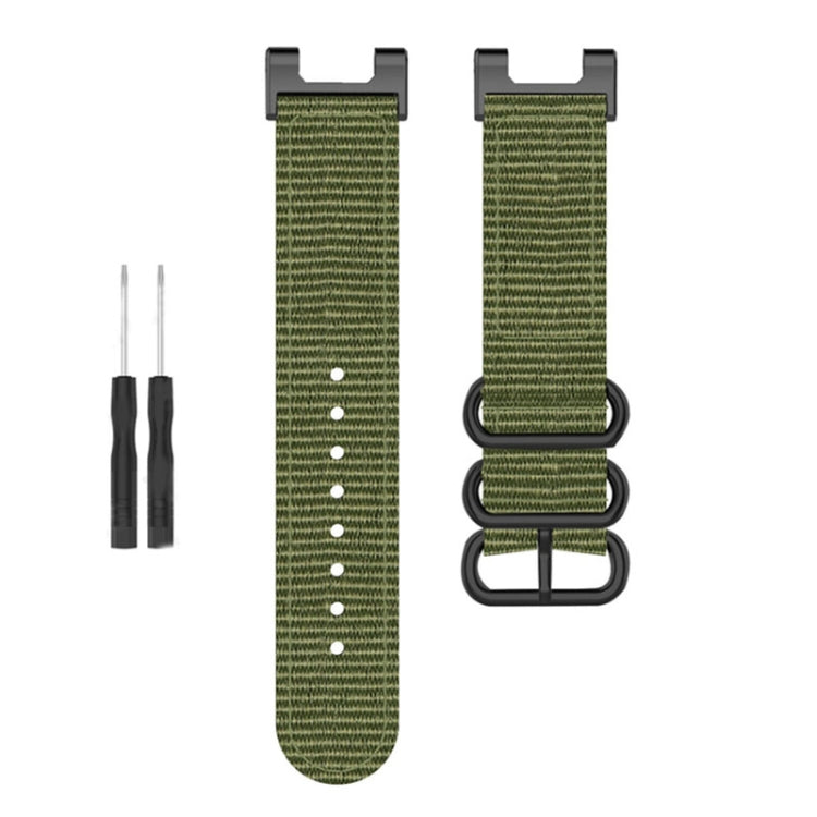 Three-ring Black Buckle Nylon Watch Band, For Amazfit T-Rex / T-Rex Pro / Ares