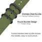 Three-ring Black Buckle Nylon Watch Band, For Amazfit T-Rex / T-Rex Pro / Ares